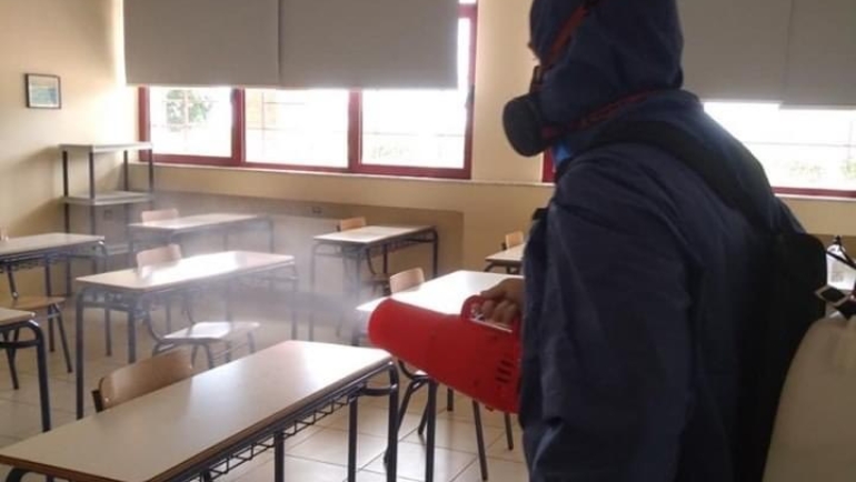 Δήμος Δίου-Ολύμπου: Απολυμάνσεις κατά του κορωνοϊού στις σχολικές μονάδες του Δήμου ενόψει έναρξης μαθημάτων στις 10/01